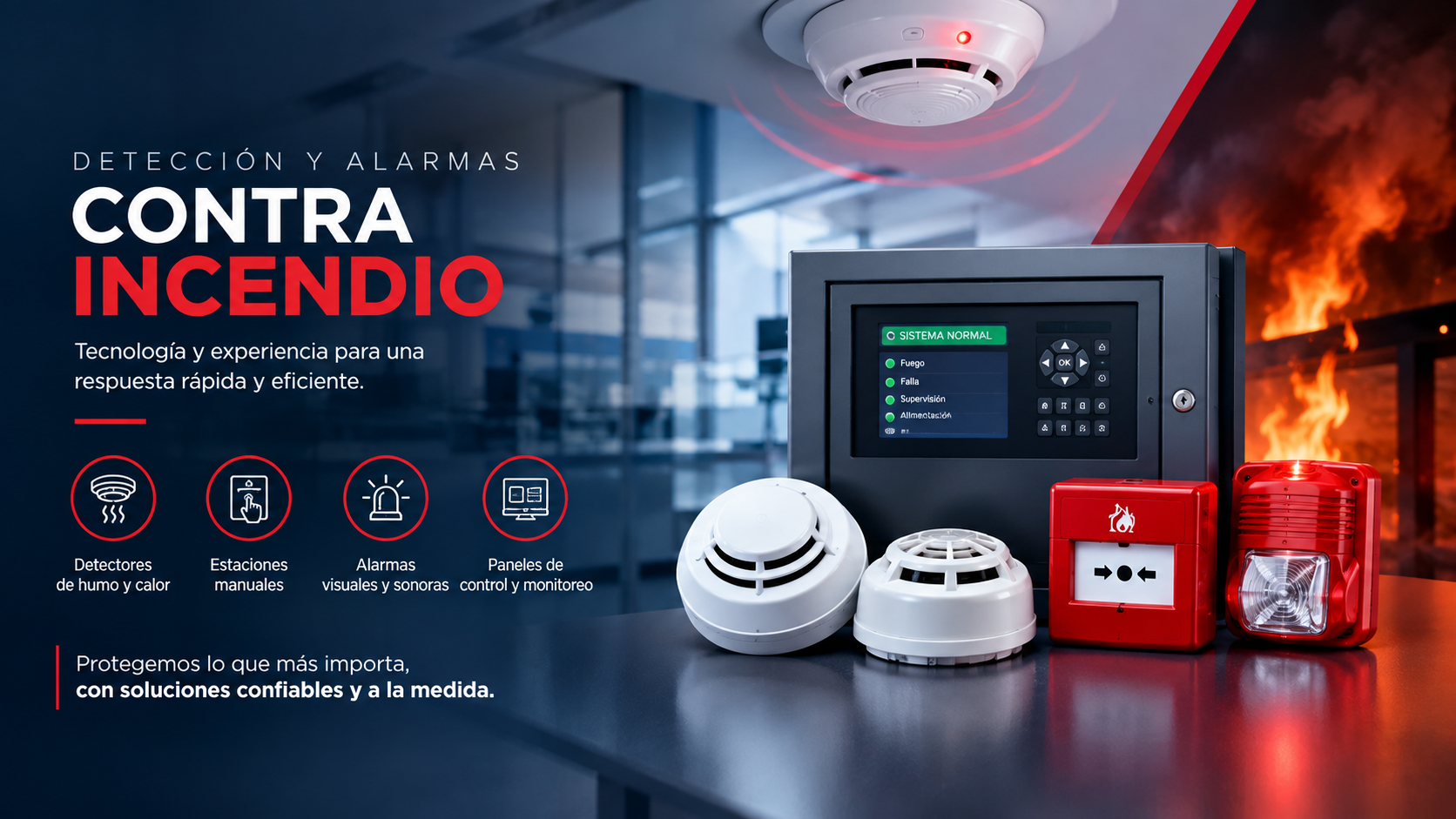 Detección y alarmas contra incendios